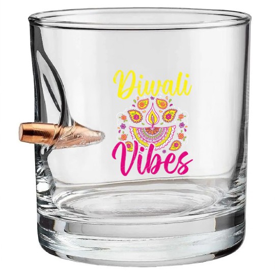 Happy Diwali Diwali Festival Indian Hindu Hinduism Bullet Whiskey Glasses
