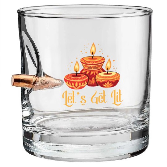 Happy Diwali Diwali Festival Indian Hindu Hinduism Bullet Whiskey Glasses