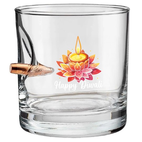 Happy Diwali Diwali Festival Indian Hindu Hinduism Bullet Whiskey Glasses