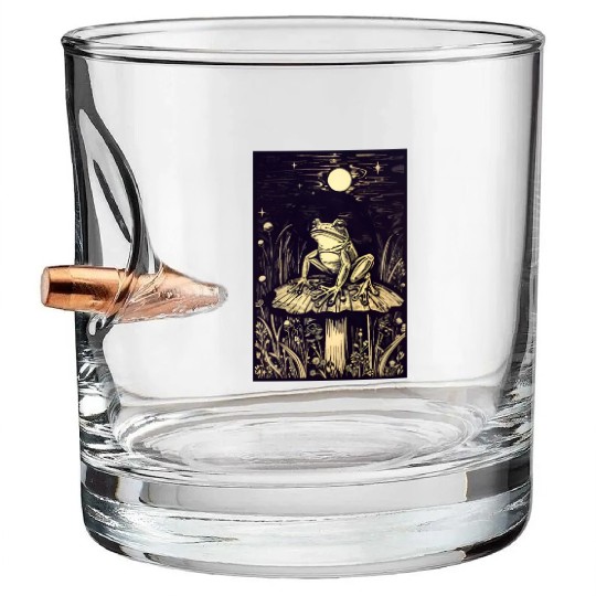 Starry night frog Bullet Whiskey Glasses