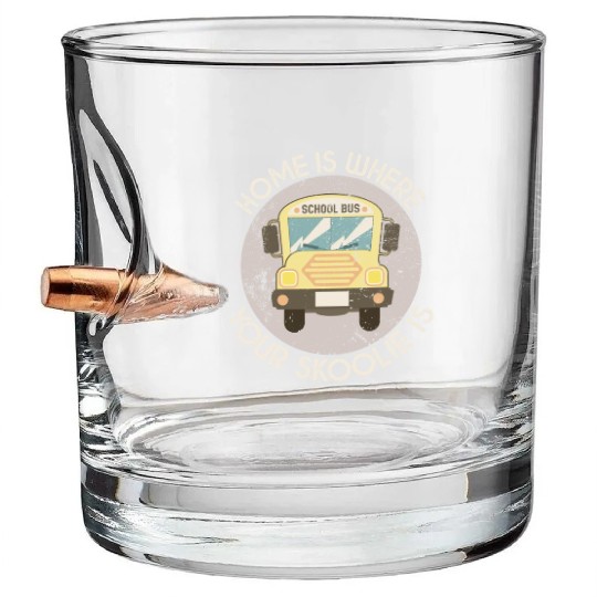 School Bus Conversion Design For A Skoolie Lover Bullet Whiskey Glasses