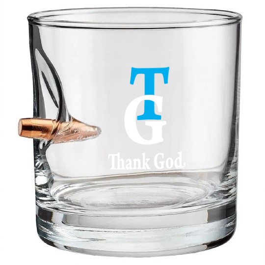 Thank God TG Love Jesus Christian Christmas Bullet Whiskey Glasses