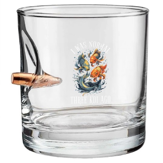 Koi Fish Koi Carp Japanese Koi Garden-Pond funny Bullet Whiskey Glasses