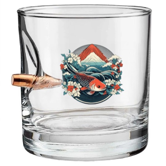 Koi Fish Koi Carp Japanese Koi Garden-Pond Koi Bullet Whiskey Glasses