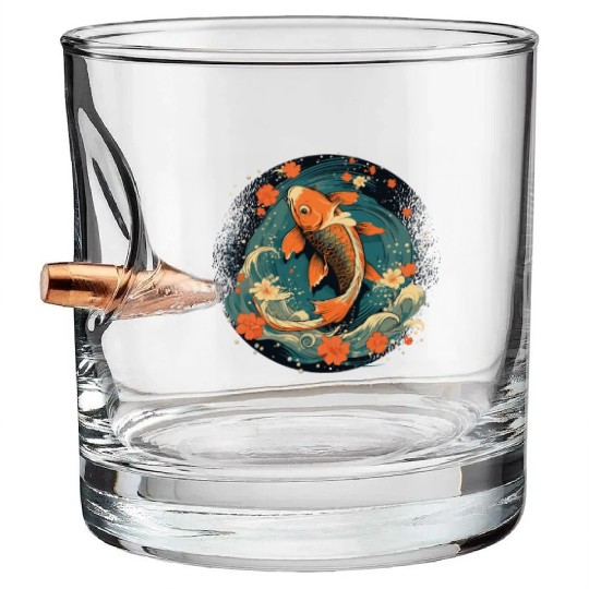 Koi Fish Koi Carp Japanese Koi Garden-Pond Koi Bullet Whiskey Glasses