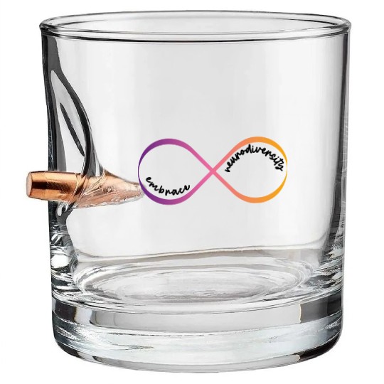 Embrace Neurodiversity Bullet Whiskey Glasses