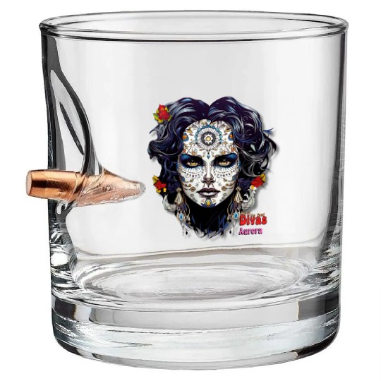 Day of the Dead Divas - Aurora Bullet Whiskey Glasses