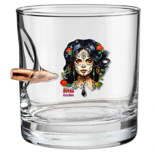 Day of the Dead Divas - Catalina Bullet Whiskey Glasses