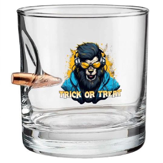 Halloween werewolf Bullet Whiskey Glasses