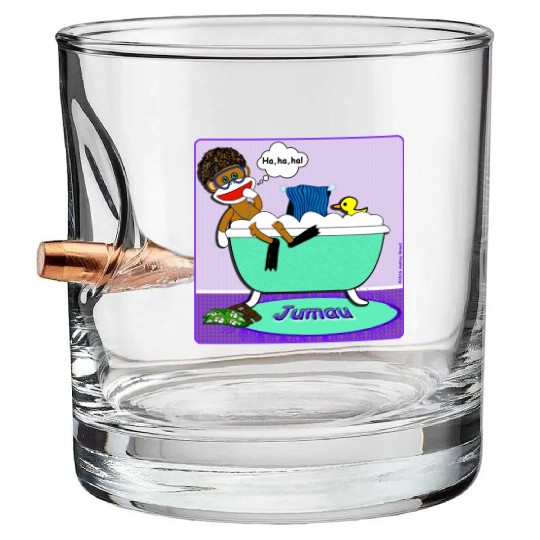 Jumau the Sock Monkey Bullet Whiskey Glasses