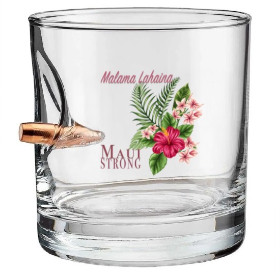Malama Lahaina: Maui Strong Bullet Whiskey Glasses