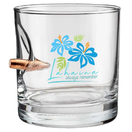 Hawaiian Hibiscus: Lahaina - Always Remember Bullet Whiskey Glasses