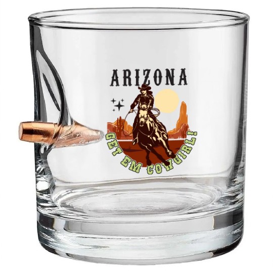 Arizonna Get E'm Cowgirl Bullet Whiskey Glasses