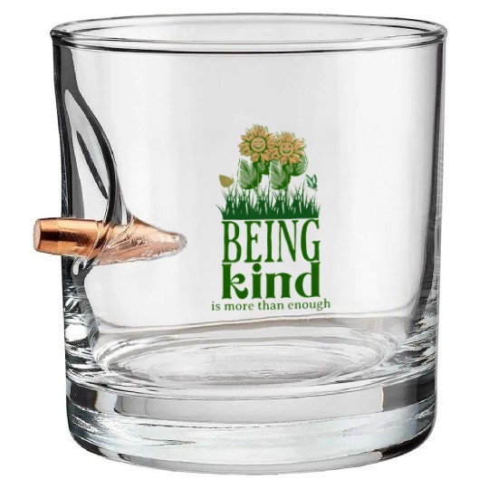 Kindness Blooms Bullet Whiskey Glasses