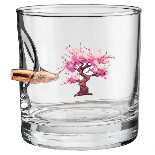 Enchanted Sakura: Blossom Bliss Bullet Whiskey Glasses