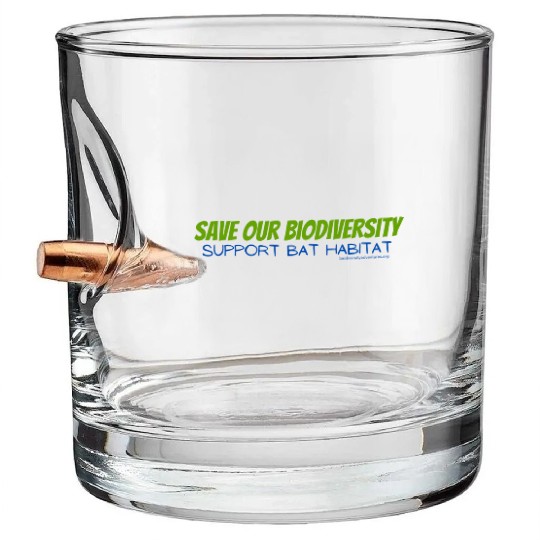 Save Bat Habitat Bullet Whiskey Glasses