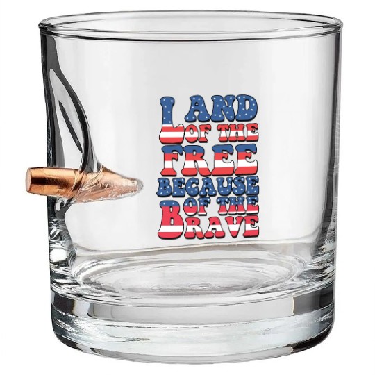 Land of the free Bullet Whiskey Glasses