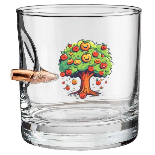 Apples Tree Fruit Orchard Apple Picking Cute Bullet Whiskey Glasses