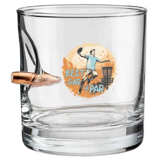 Disc-Golf-Player Disc-Golfing Game Father's Day Bullet Whiskey Glasses