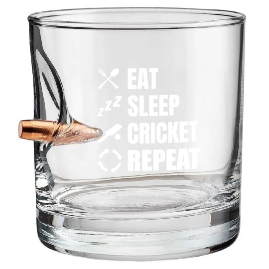 Cricket Player Daily Routine Bullet Whiskey Glasses