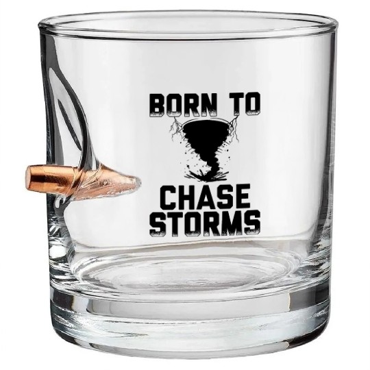 Storm Chaser gift idea | Tornado Meteorologists Bullet Whiskey Glasses