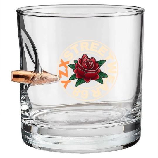 Streetwear red rose Bullet Whiskey Glasses