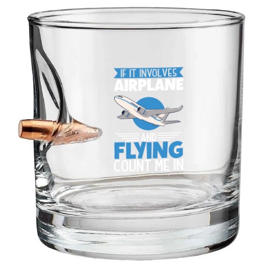 Pilot Aviation Airplane Airline Future Pilots Bullet Whiskey Glasses