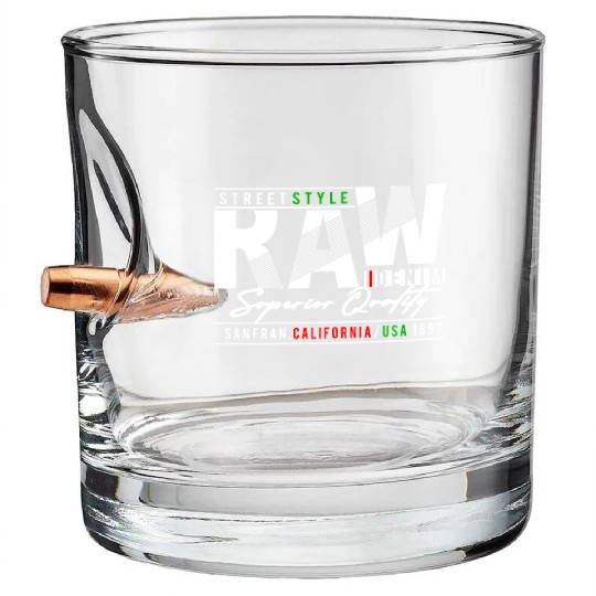 Urban Edge: Raw Denim Streetwear Bullet Whiskey Glasses