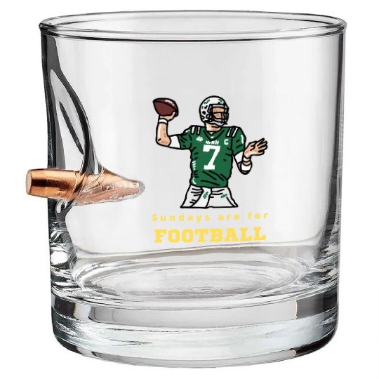 Sundays Are For Football - Sunday Football Bullet Whiskey Glasses
