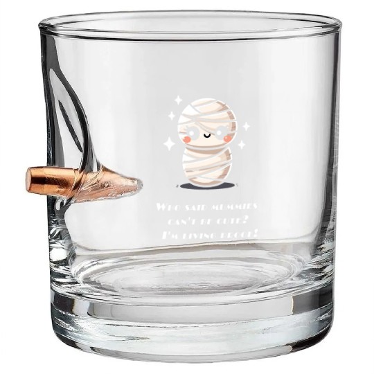 Cute Little Halloween Mummy Bullet Whiskey Glasses