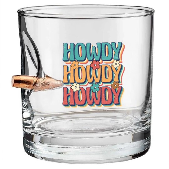 Groovy Howdy Rodeo Western Country Southern Cowgir Bullet Whiskey Glasses
