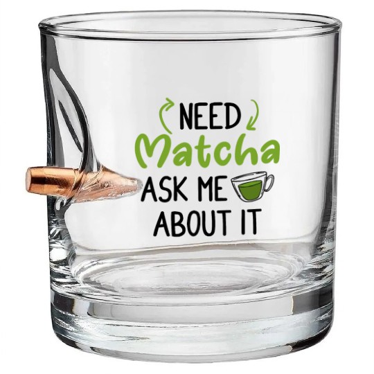 Green Tea Lover Japanese Matcha Latte Drink Matcha Bullet Whiskey Glasses