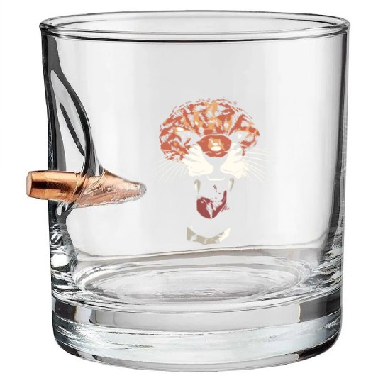 Angry Jaguar Zoologist Gift Bullet Whiskey Glasses