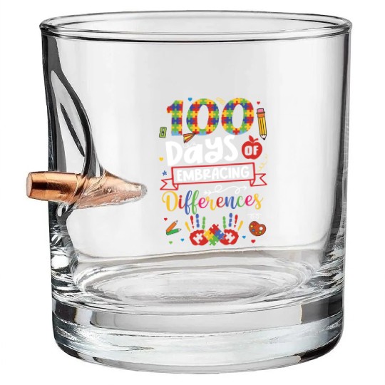 100 Days of Embracing Differences, SPED Teacher Bullet Whiskey Glasses