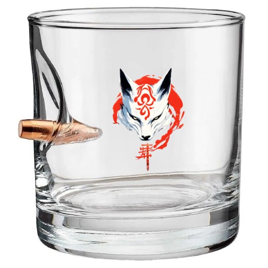 Kumiho Samurai Fox Maske Kitsune Japan Anime Bullet Whiskey Glasses