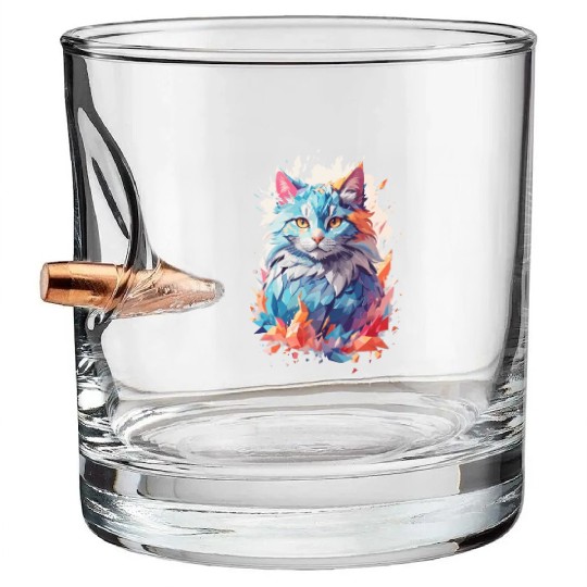 Cute Crystal Fantasy Cat Design Bullet Whiskey Glasses