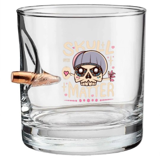 Totenkopf Skull Skulls Totenschädel Spruch Bullet Whiskey Glasses