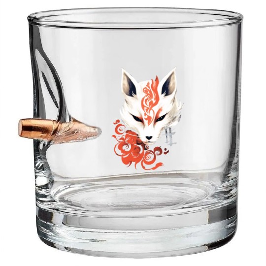 Fox Maske Kumiho Samurai Kitsune Japan Anime Bullet Whiskey Glasses