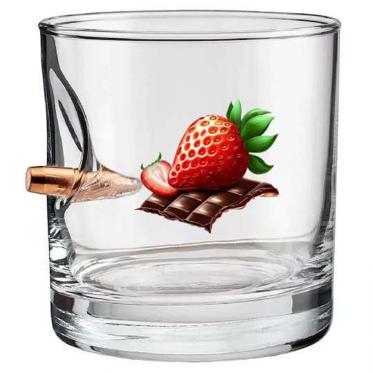 Sweet Temptation: Strawberry Meets Dark Chocolate Bullet Whiskey Glasses