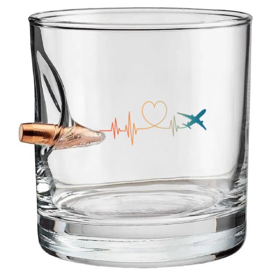 Airplane Aviation Instructor Airline Pilot Bullet Whiskey Glasses