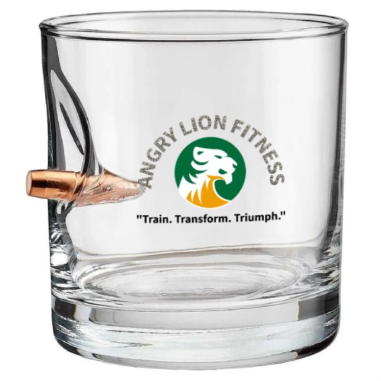 Angry lion motivate Bullet Whiskey Glasses