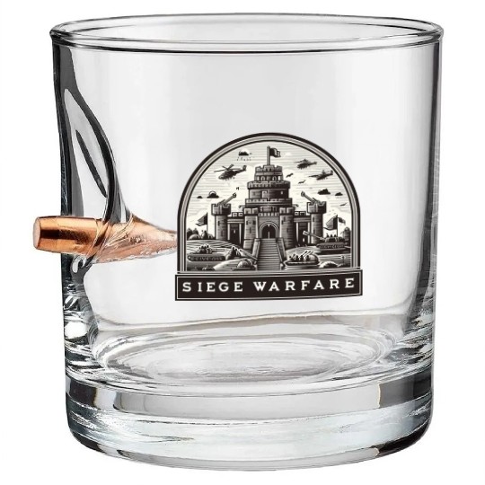 Modern Meets Medieval: Epic Siege Warfare Fantasy Bullet Whiskey Glasses