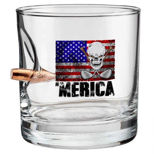 Merica Golf Bullet Whiskey Glasses