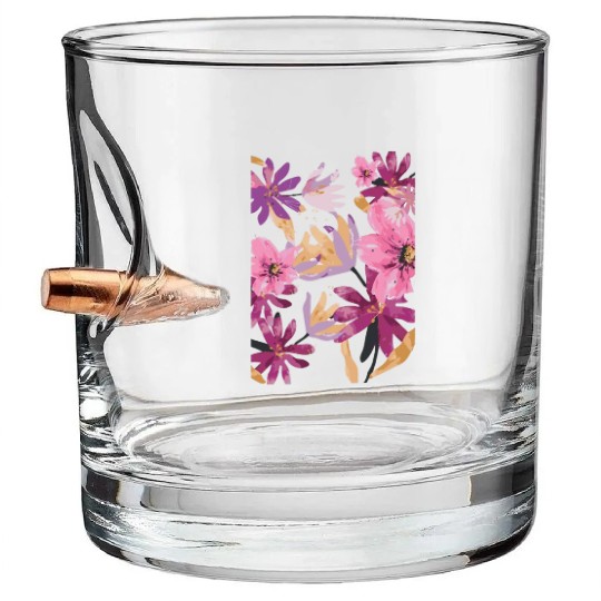Wildflowers Floral Nature Flower Bullet Whiskey Glasses
