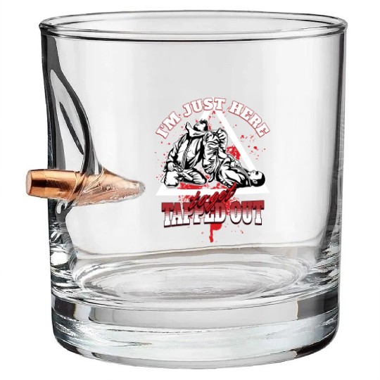 Funny Brazilian Jiu Jitsu BJJ Martial Arts Bullet Whiskey Glasses