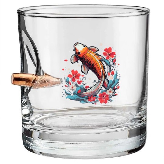 Koi Fish Koi Carp Japanese Koi Garden-Pond Koi Bullet Whiskey Glasses