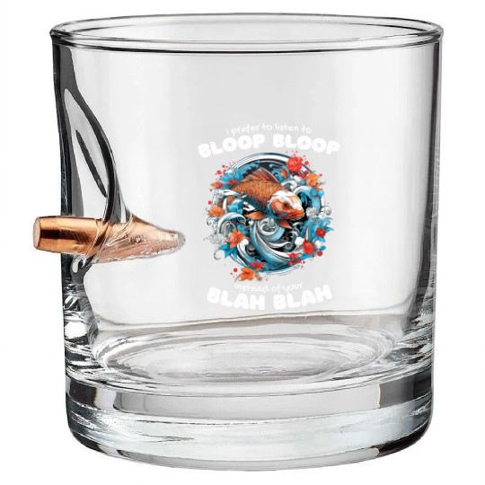 Koi Fish Koi Carp Japanese Koi Garden-Pond funny Bullet Whiskey Glasses
