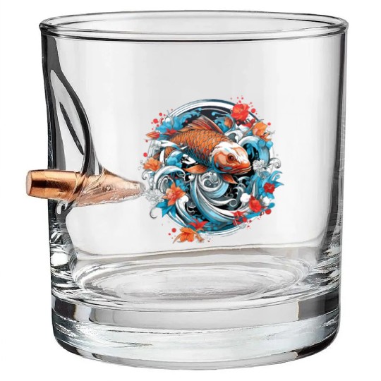 Koi Fish Koi Carp Japanese Koi Garden-Pond Koi Bullet Whiskey Glasses