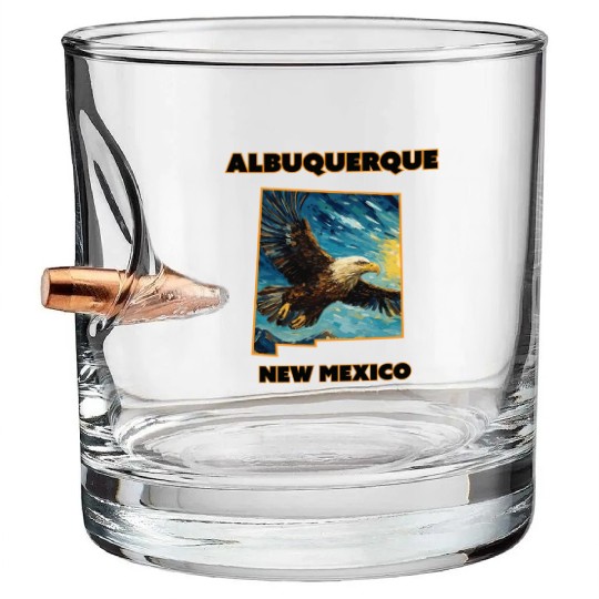 New Mexico - Eagle Bullet Whiskey Glasses