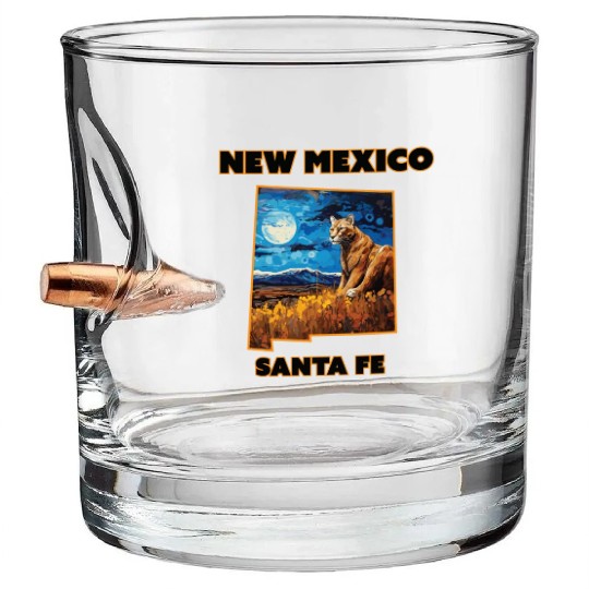 New Mexico - Cougar Bullet Whiskey Glasses